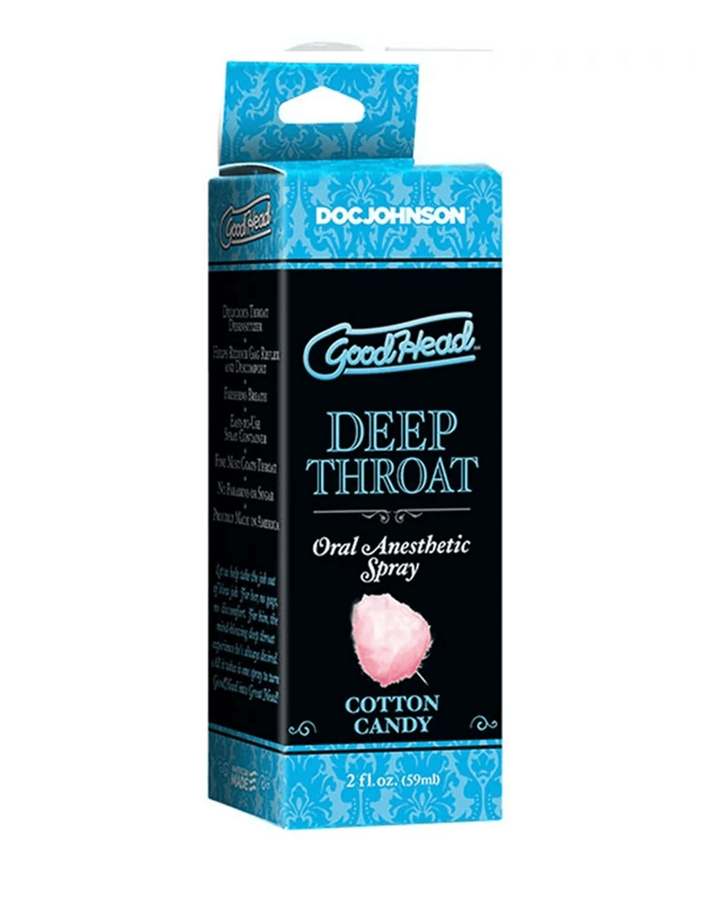 Goodhead Deep Throat Desensitizing Spray 2 oz Cotton Candy Package