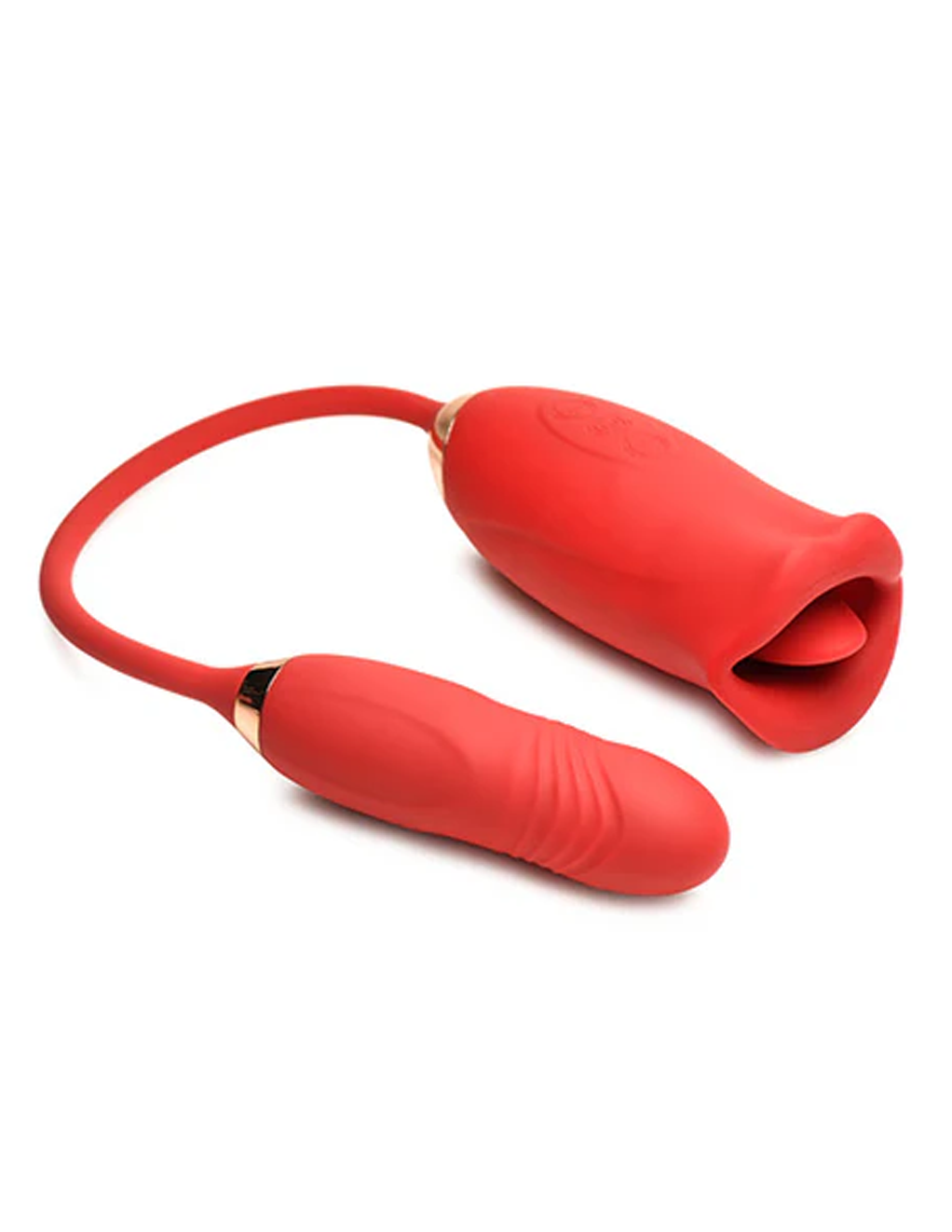Magic Kiss Kissing Clitoral Stimulator w. Thrusting Vibrator