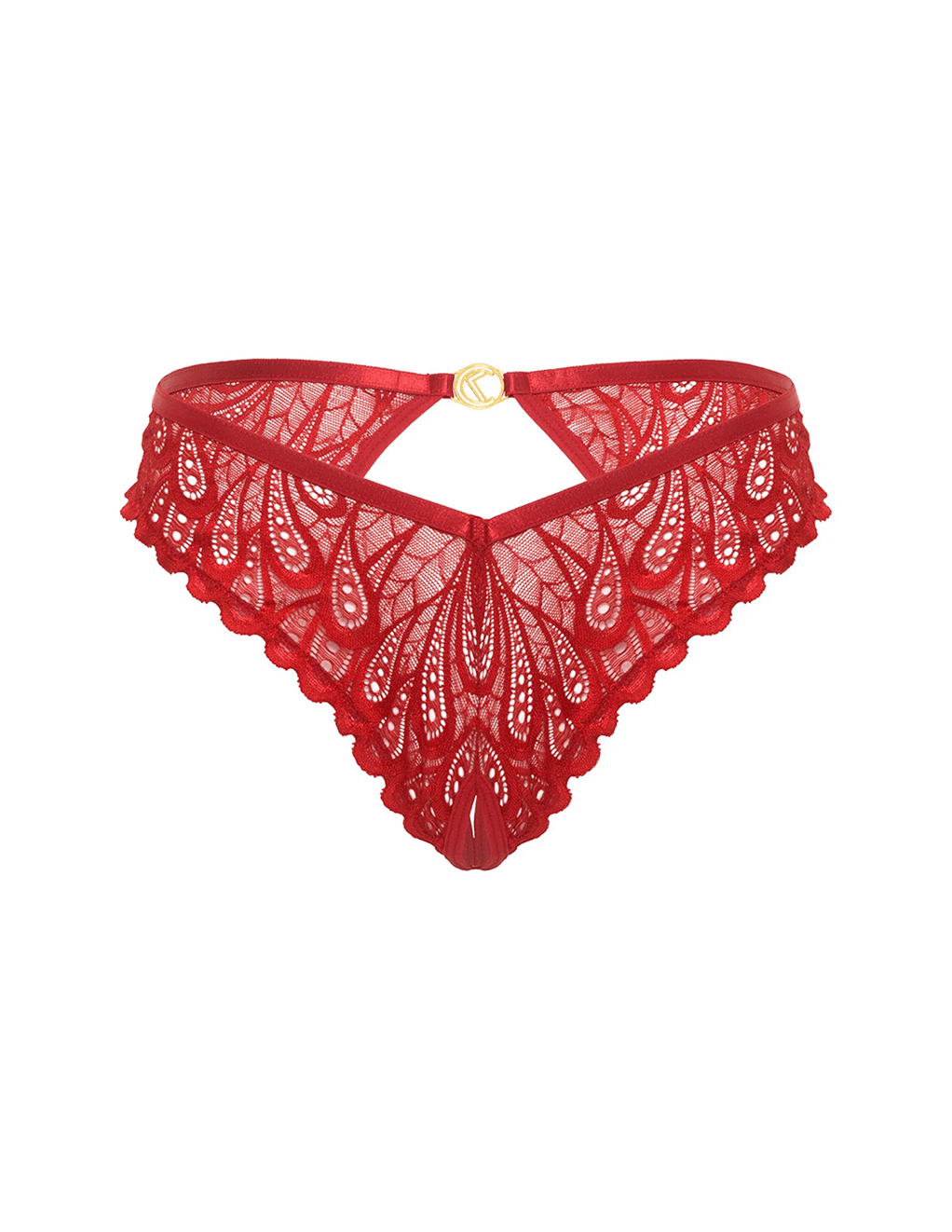Piper Fan Lace Open Back Bikini Panty