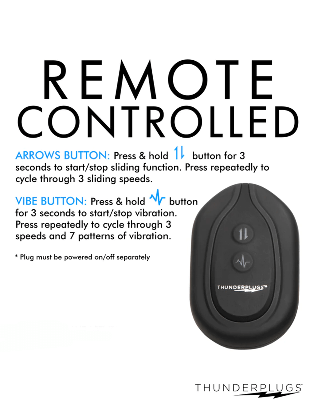 Rim Slide Plug w/ Remote - remote controlled 