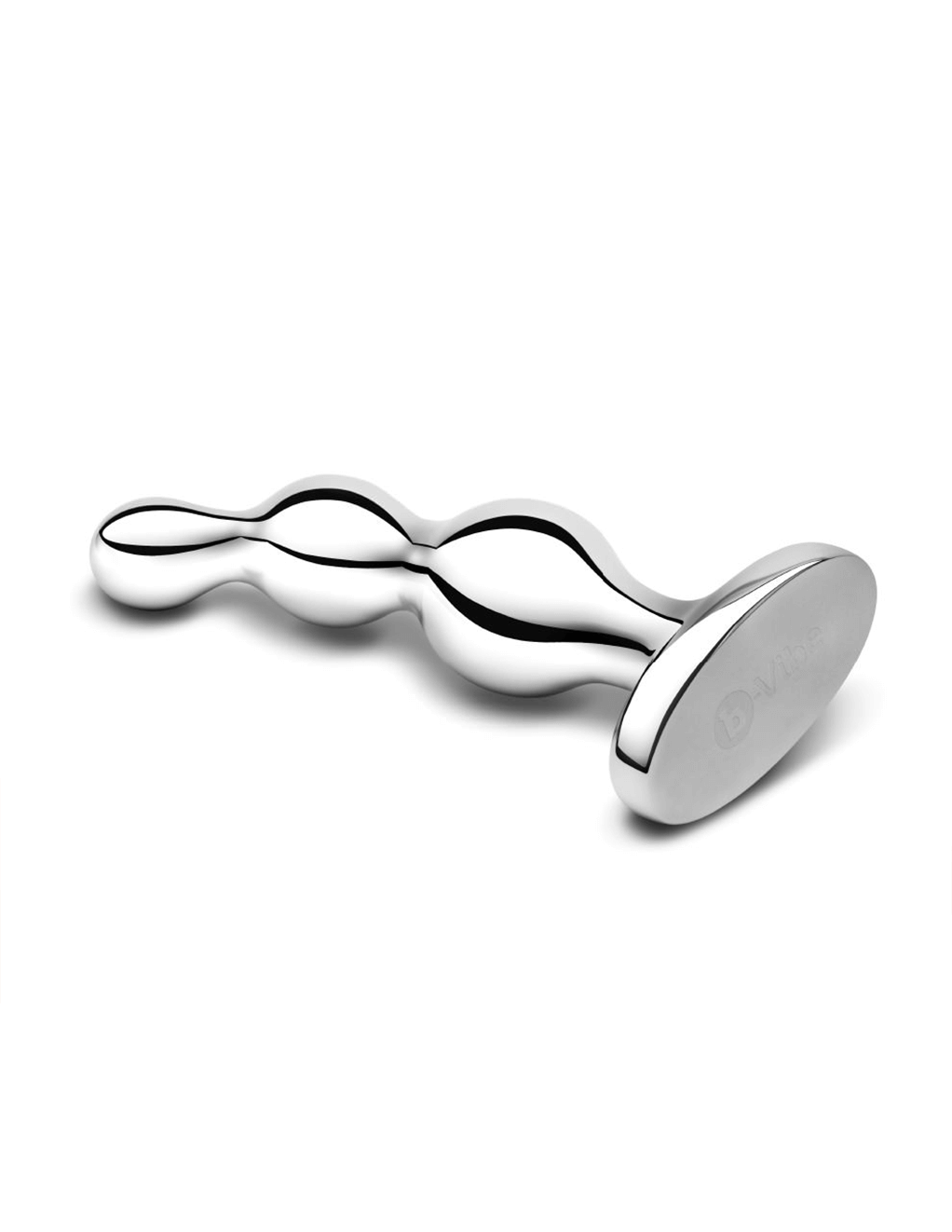 B-Vibe Stainless Steel Anal Beads - Side