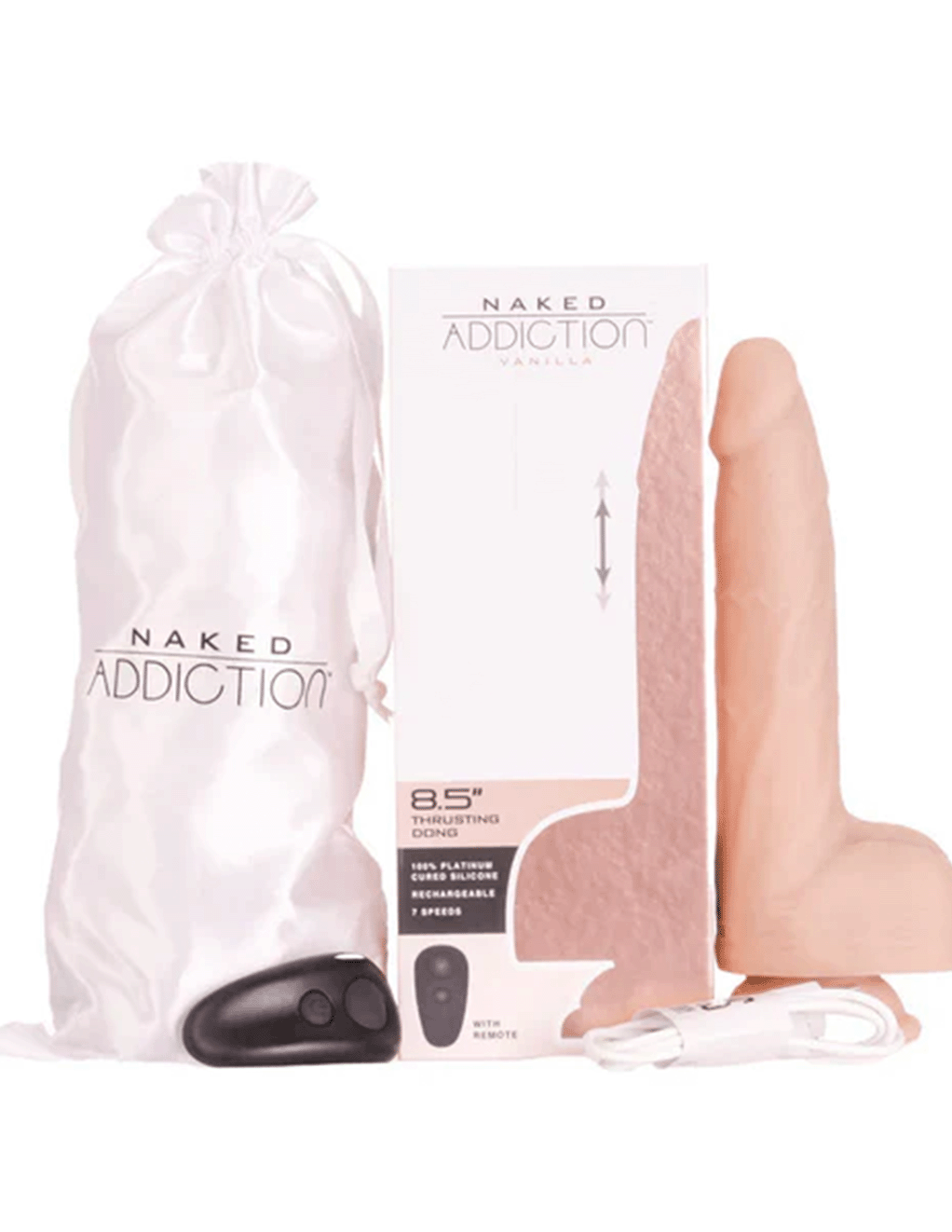 Naked Addiction 8.5in Thrusting Dildo | Sex Toys at Hustler Hollywood Naked Addiction 8.5in Thrusting Dildo | Sex Toys at Hustler Hollywood