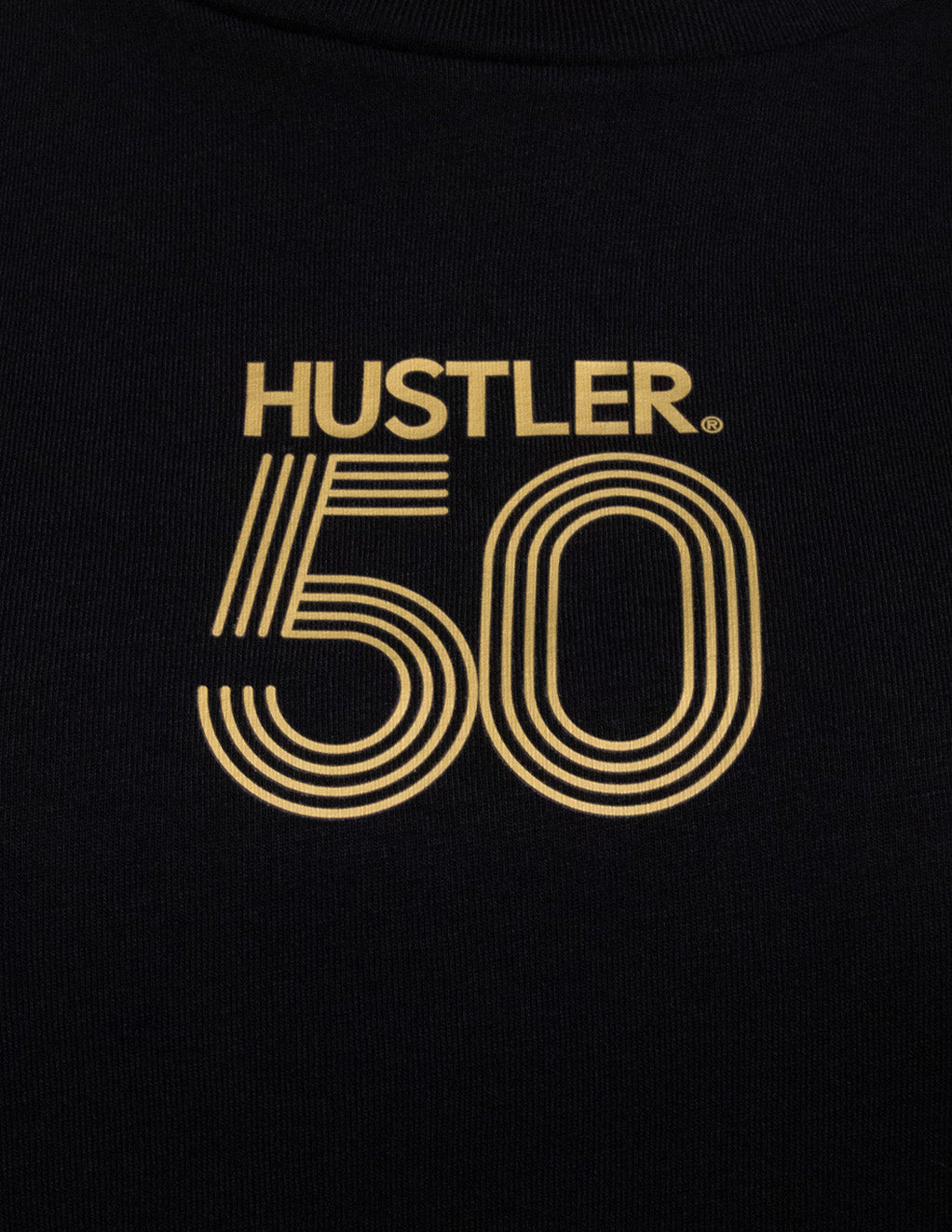 HUSTLER 50th Anniversary Boxy Crop Festival Tee