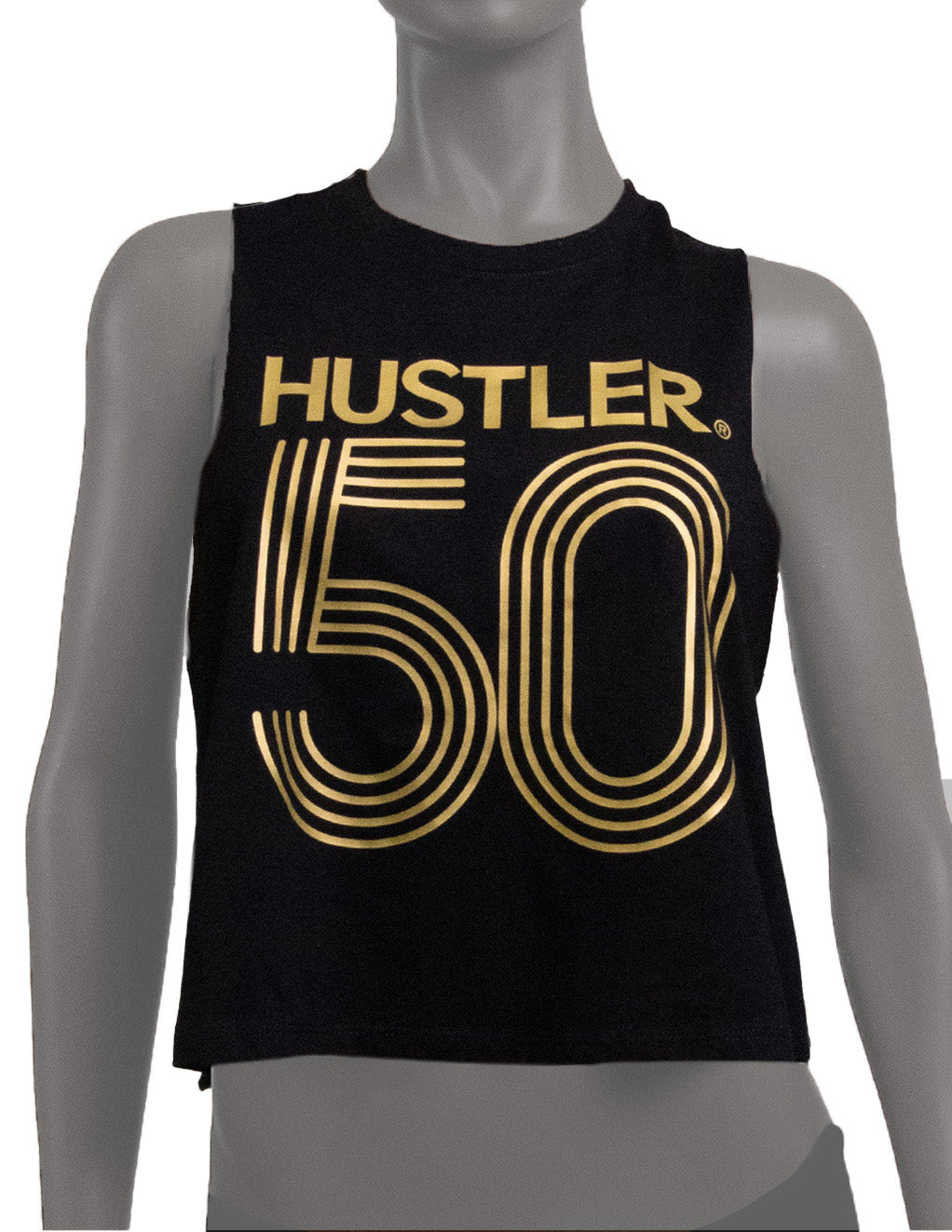 HUSTLER 50th Anniversary Racer Back Cropped Tank