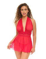 Mesh Plunge Babydoll