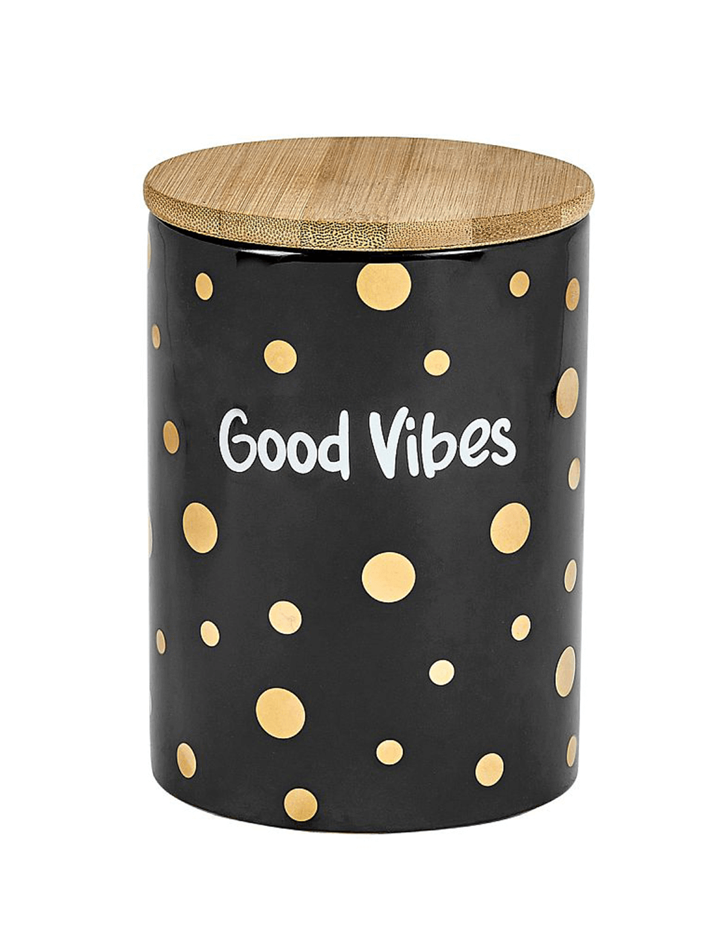 Good Vibes Stash Jar Black/Gold