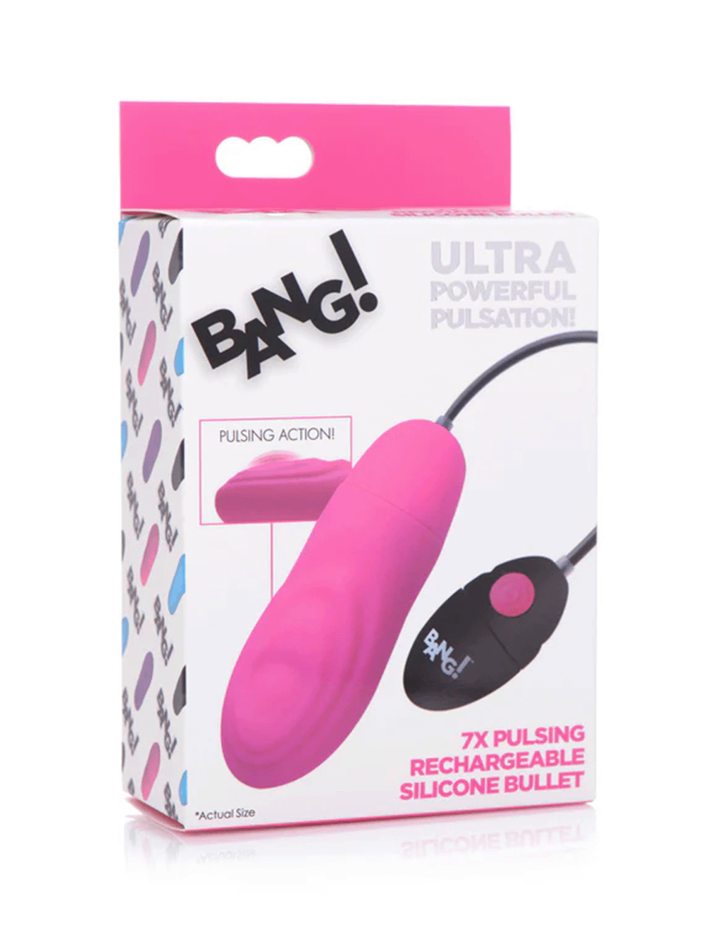 7X Pulsing Rechargeable Silicone Bullet