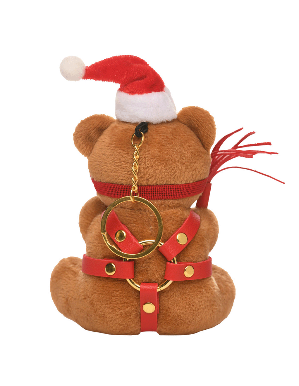 Holiday Bondage Bear Keychain Brown