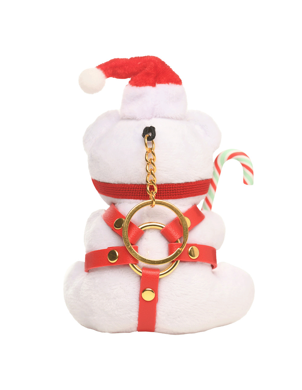 Holiday Bondage Bear Keychain White