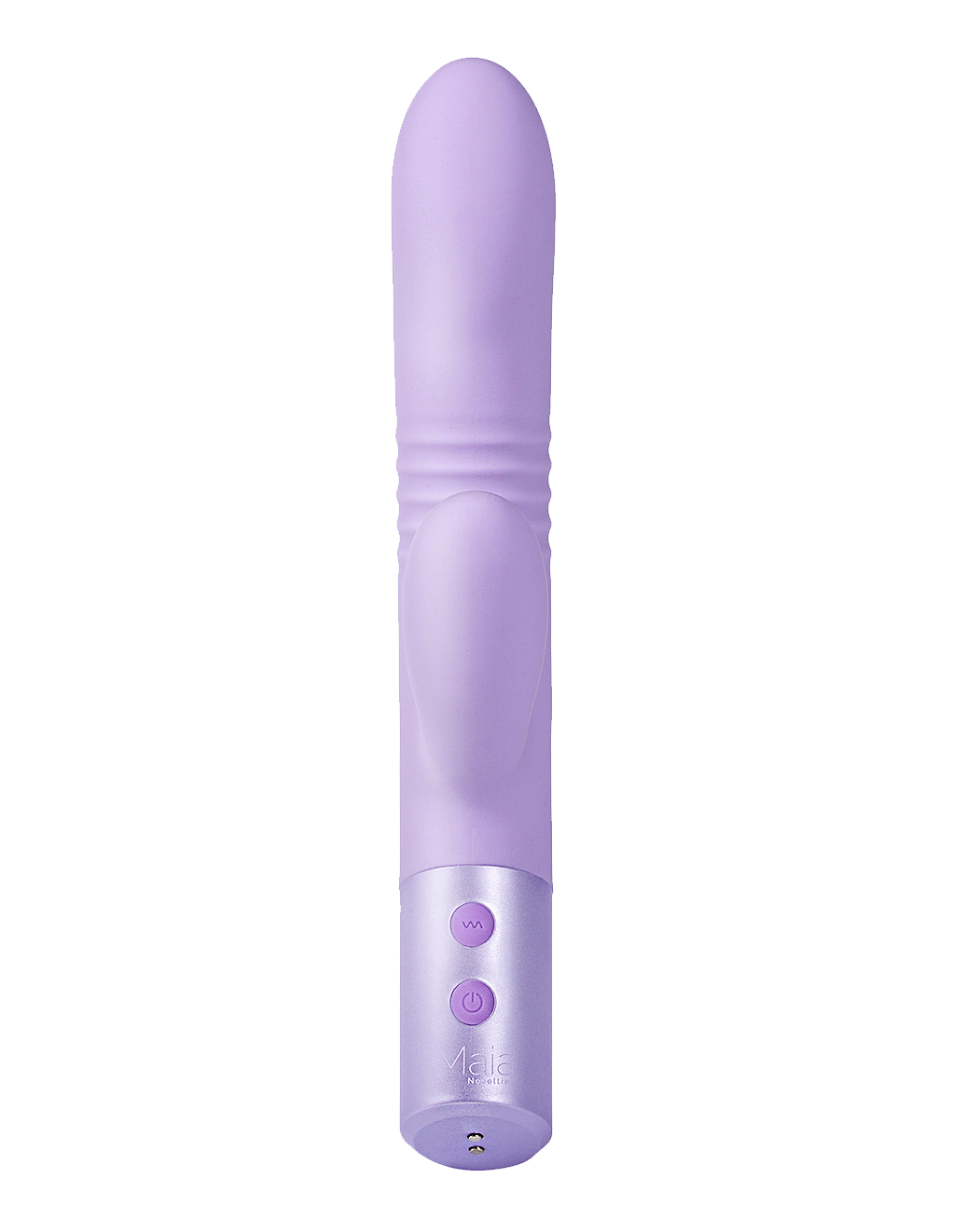Maia Ayla Thrusting Dual Vibrator - Purple - Front