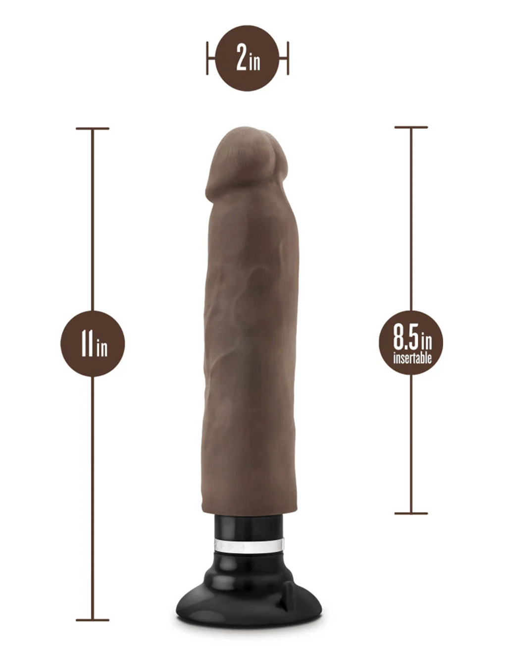 Au Naturel 11in Magnum Vibrating Sensa Feel