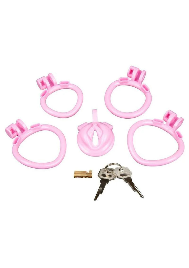 Bitchboy Degrading Mini Chastity Cage with Pussy Shape