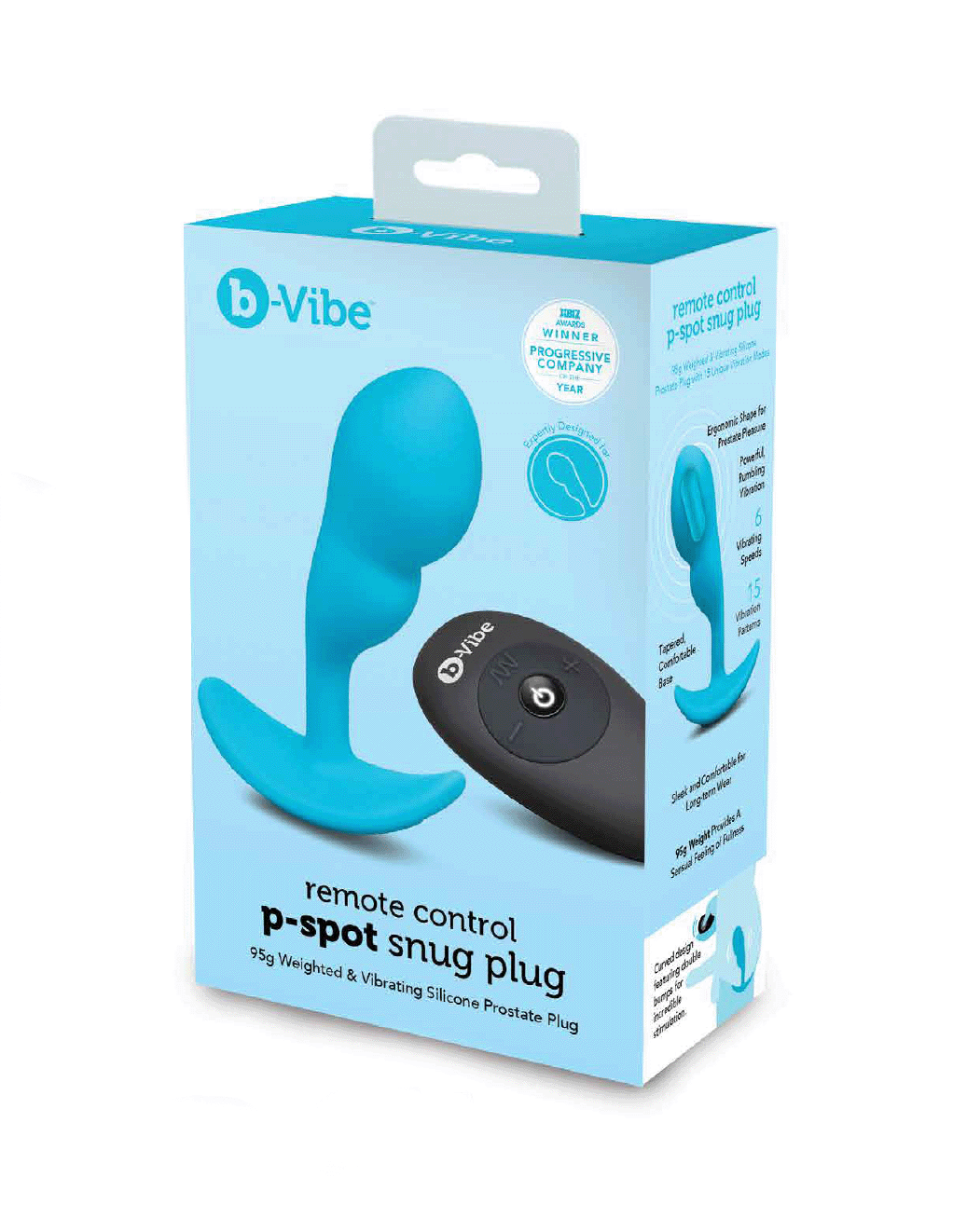 B-Vibe Remote Control P-Spot Snug Plug Small