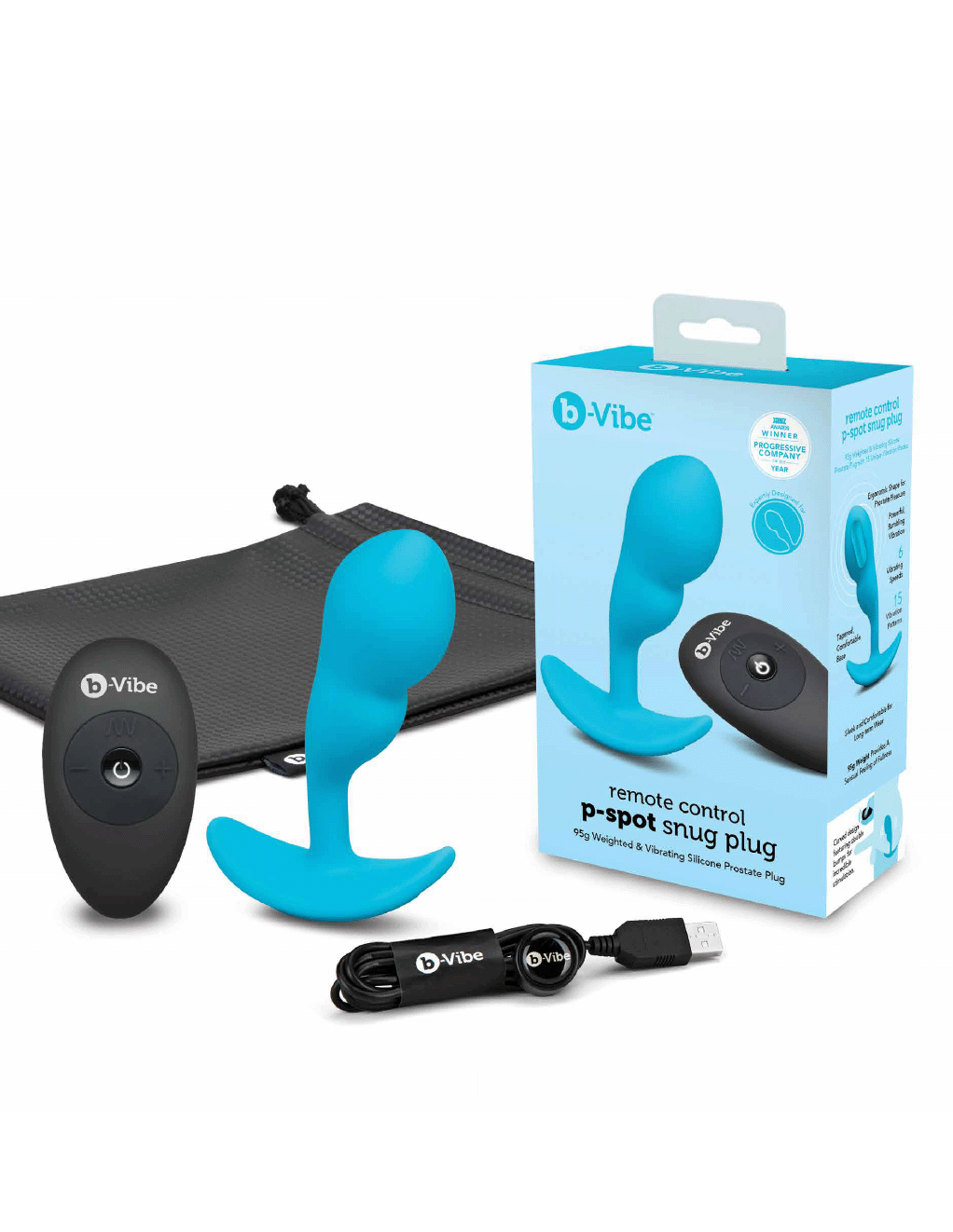 B-Vibe Remote Control P-Spot Snug Plug Small