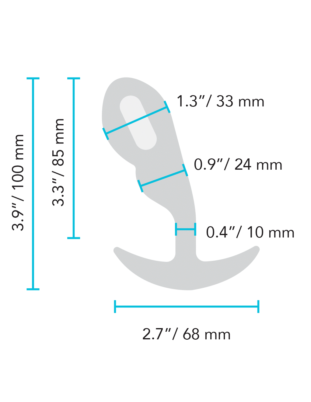 B-Vibe Remote Control P-Spot Snug Plug Small