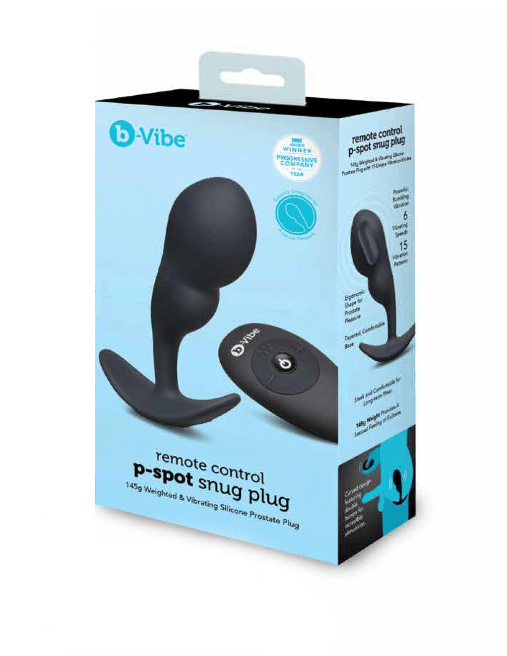 B-Vibe Remote Control P-Spot Snug Plug Medium