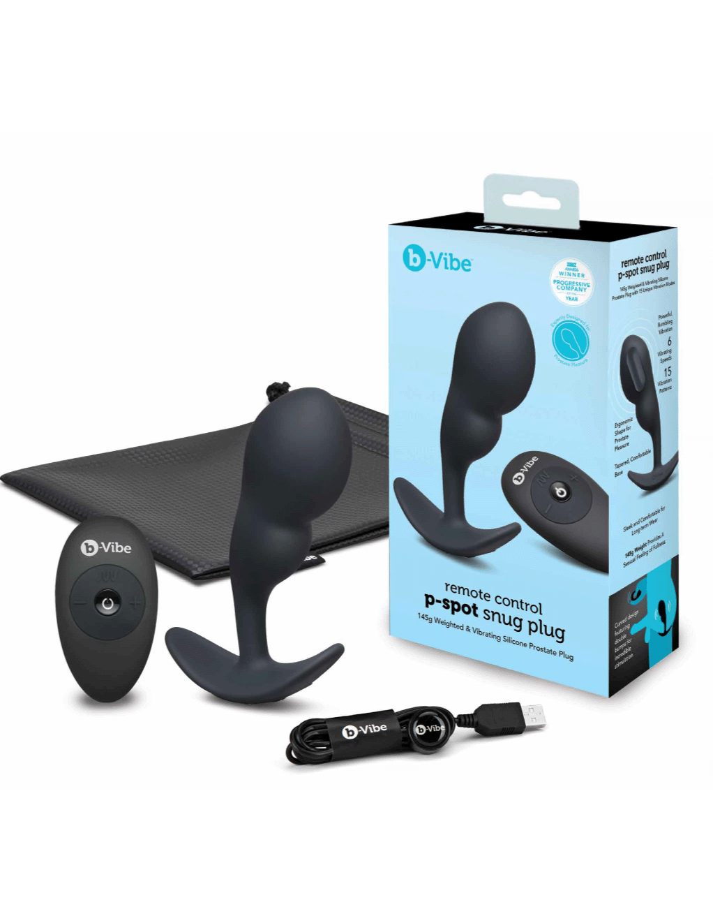 B-Vibe Remote Control P-Spot Snug Plug Medium