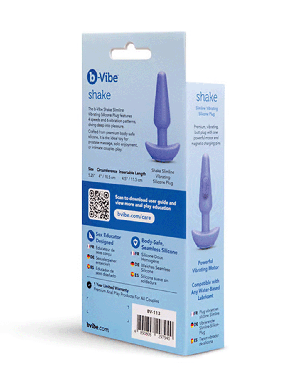 b-Vibe Shake Vibrating Silicone Plug