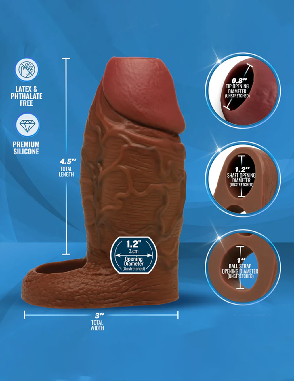 Jock Silicone Enhancer w. Ballstrap Open Tip
