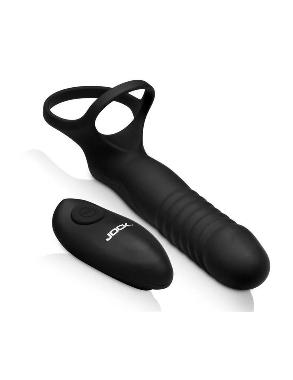 Jock Thrusting Vibrating DP C-Ring w. Remote