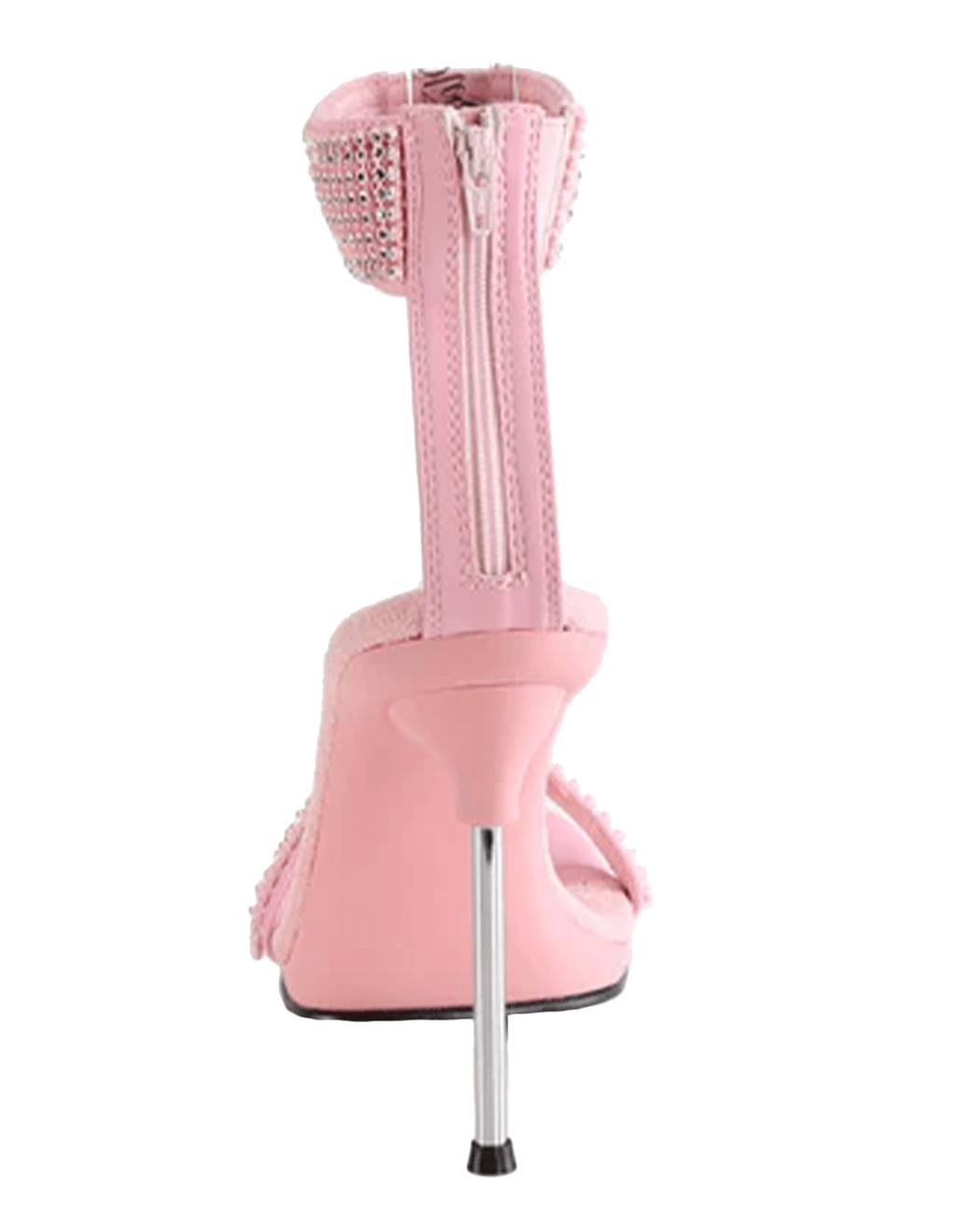Fabulicious Chic 40 Rhinestone Ankle Cuff Sandal - Baby Pink - Back