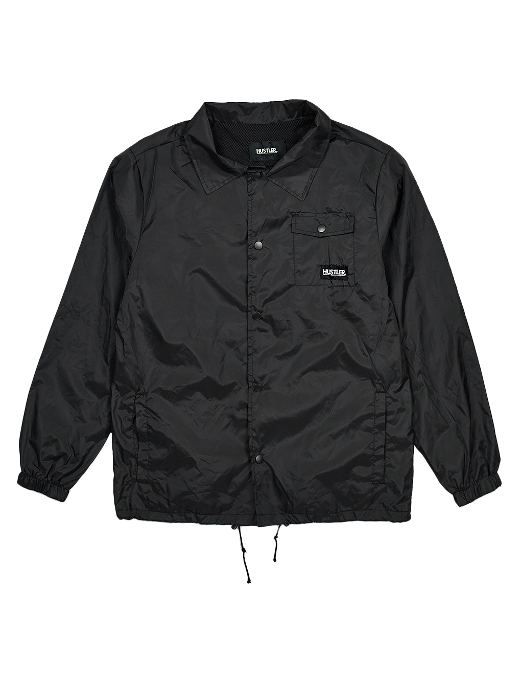 HUSTLER® Coaches Jacket - Black - Front