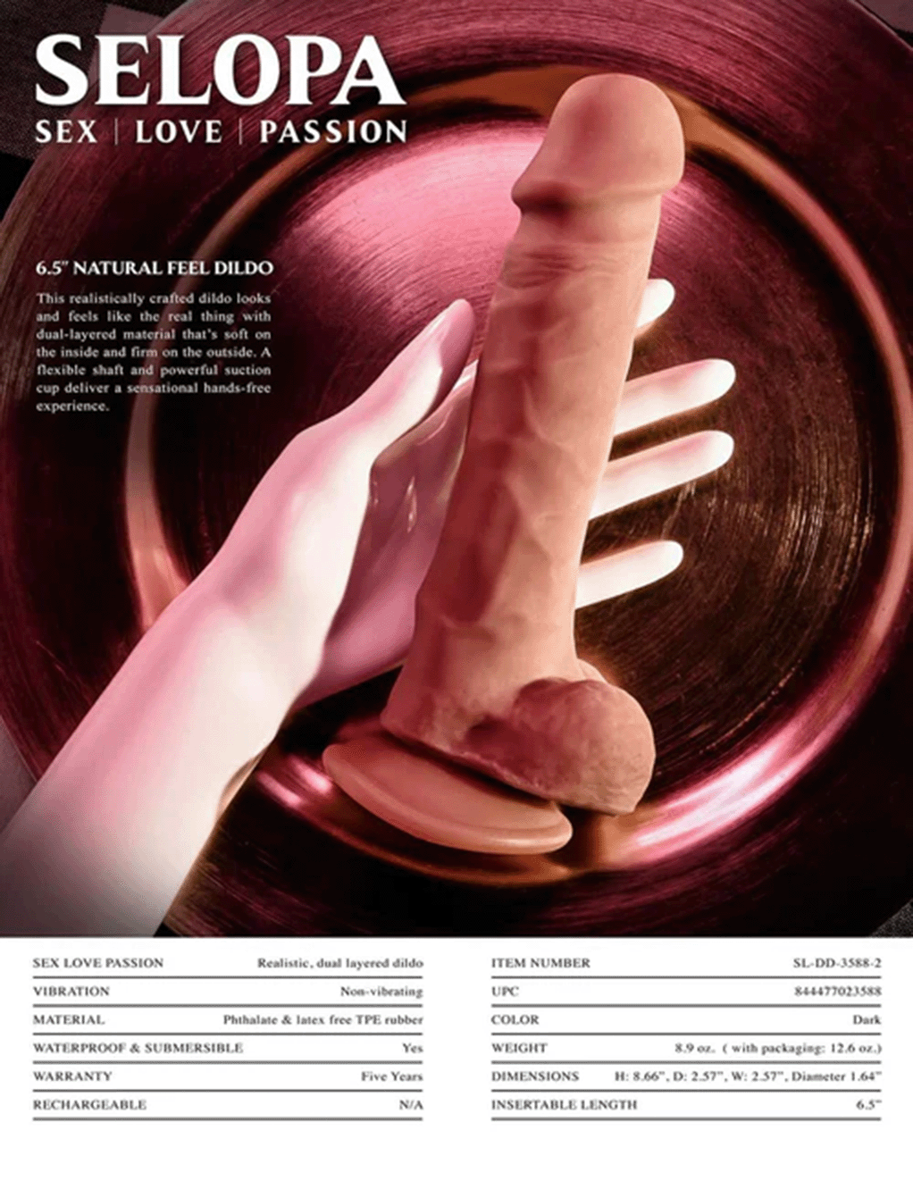 Selopa 6.5in Natural Feel Dildo