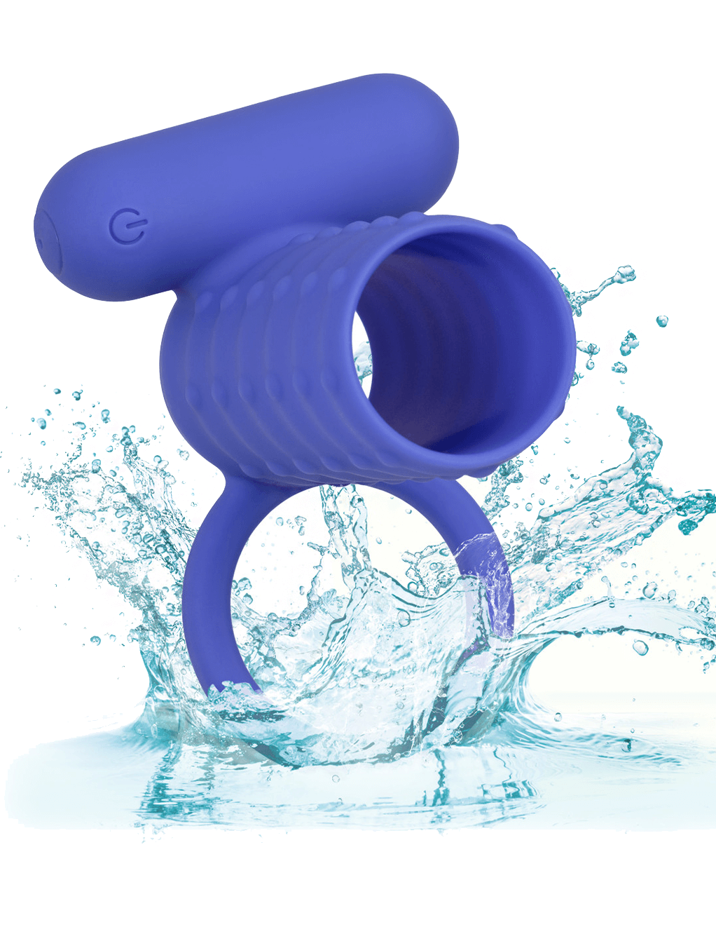 Silicone Rechargeable Endless Desires Enhancer - Blue - Waterproof