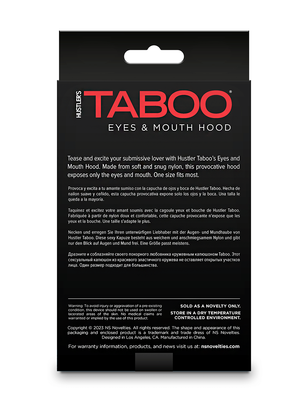 Taboo Eyes & Mouth Hood - Box - Back