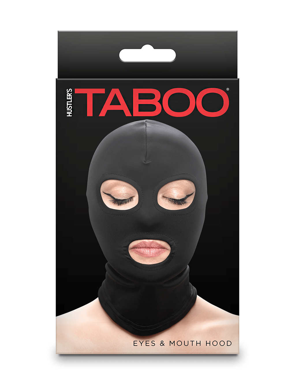 Taboo Eyes & Mouth Hood - Black - Box - Front