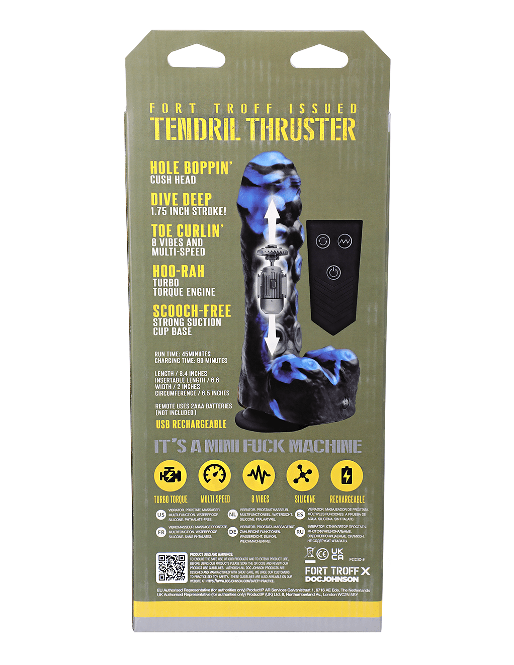Fort Troff Tendril Thruster - Blue/Black - Box Back
