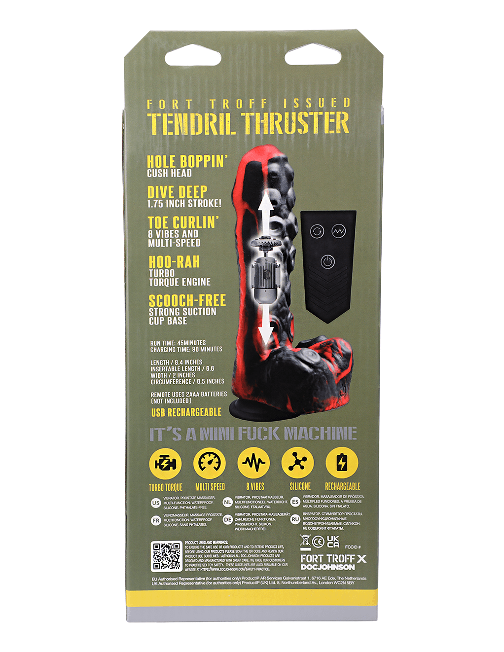 Fort Troff Tendril Thruster - Red/Black - Box Back