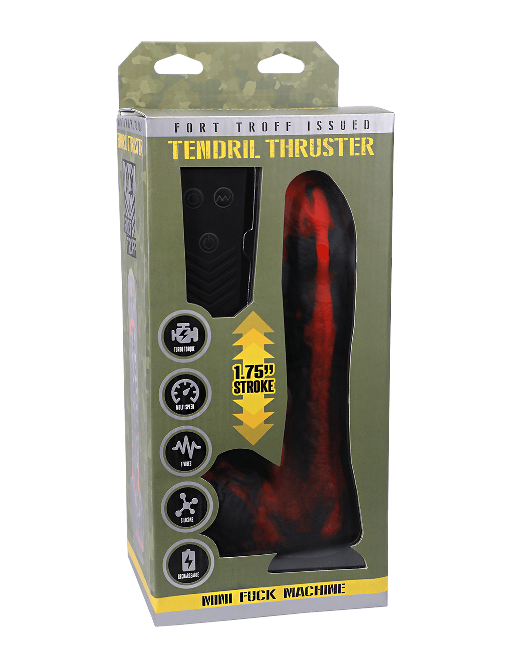Fort Troff Tendril Thruster - Red/Black - Box Front
