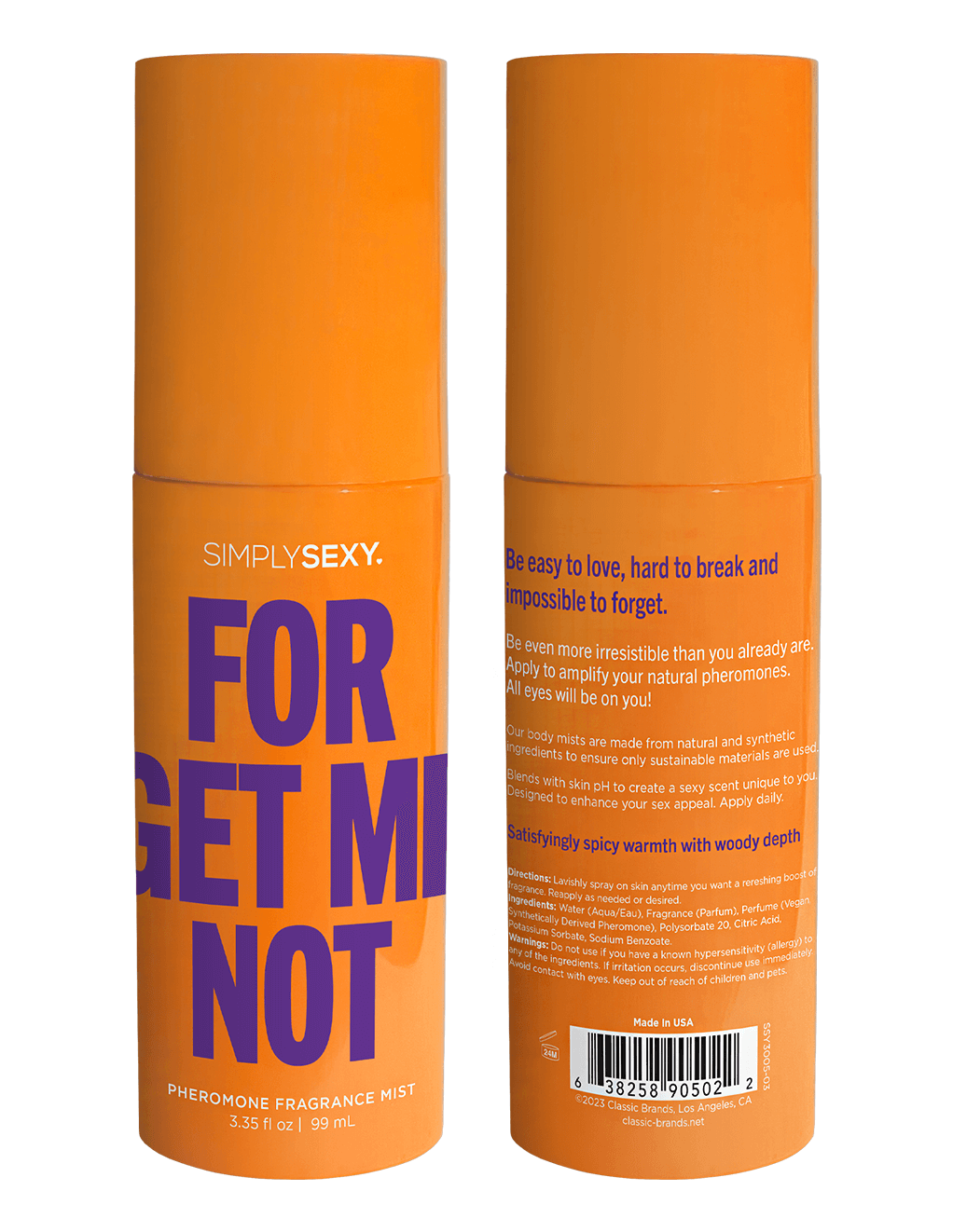Simply Sexy Pheromone Body Mist Forget Me Not