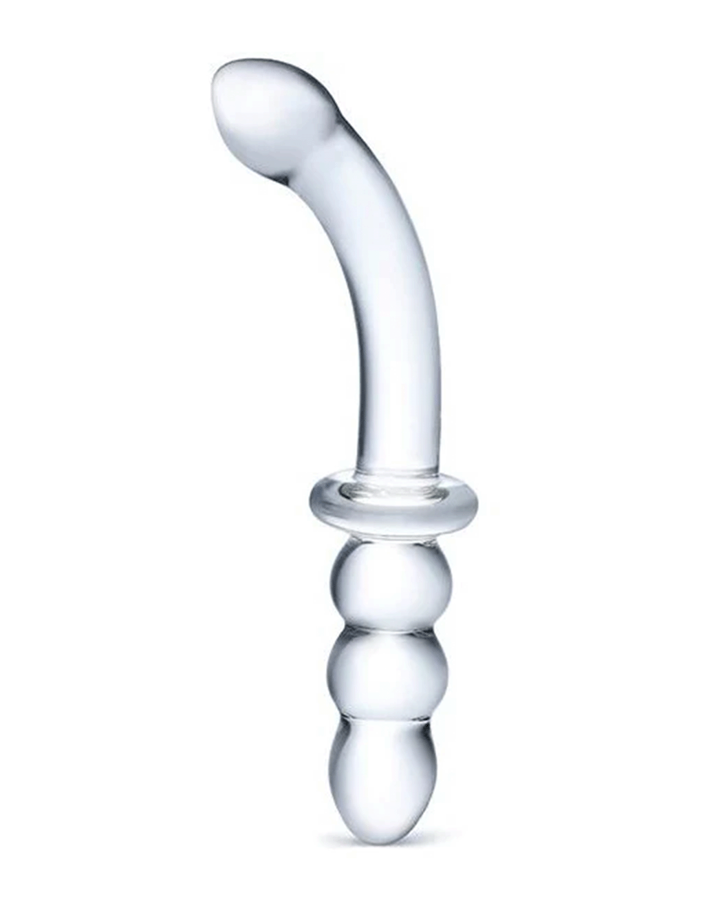 8in Ribbed G-Spot Glass Dildo