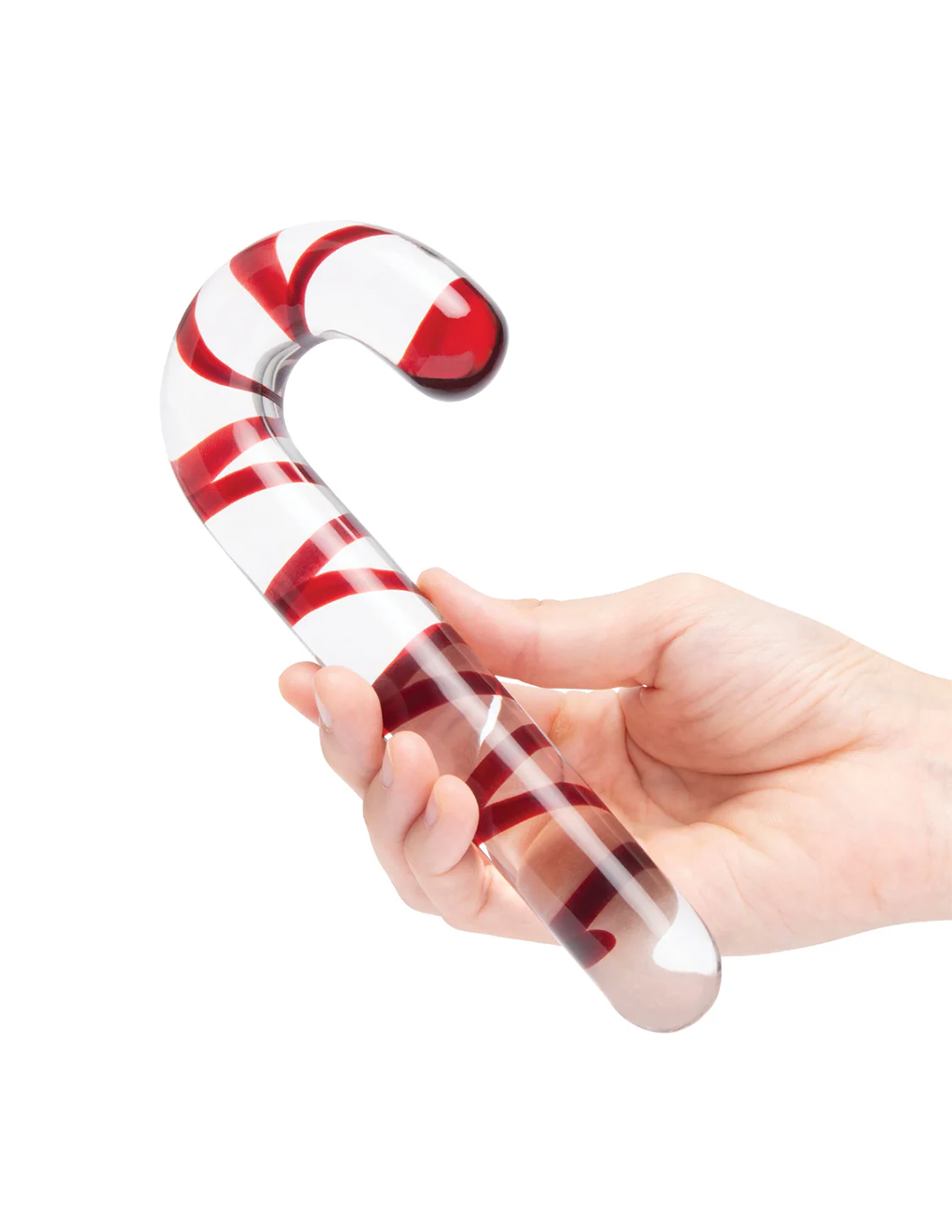 Candy Cane Dream 7.5in Glass Dildo