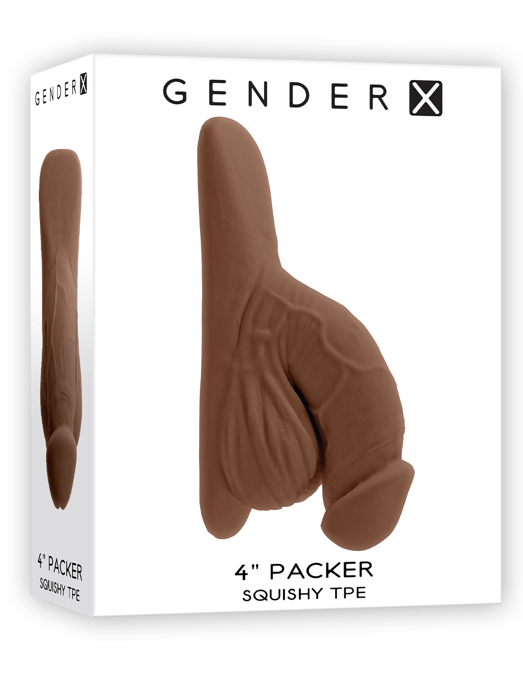 Gender X 4" Packer - Chocolate - Box