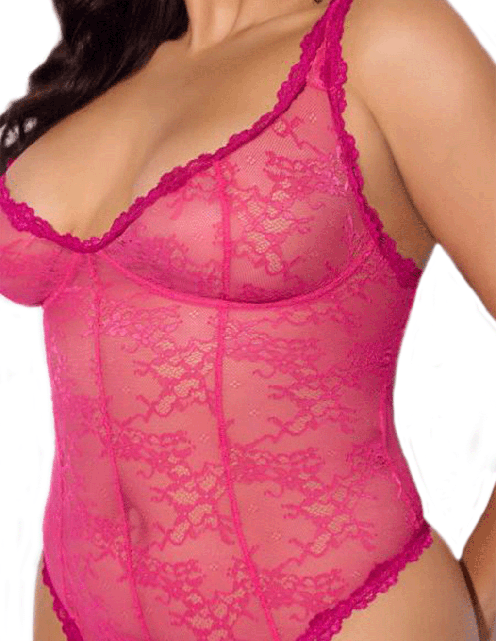 Yvonne Lace Seamed Bodysuit