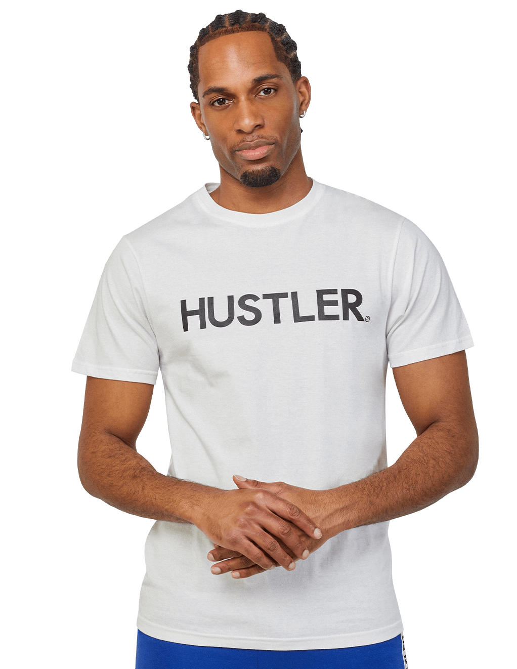 HUSTLER Classic Logo Crew Neck Tee - Red White