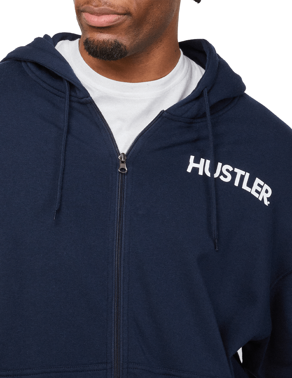 HUSTLER Classic Logo Zip Hoodie