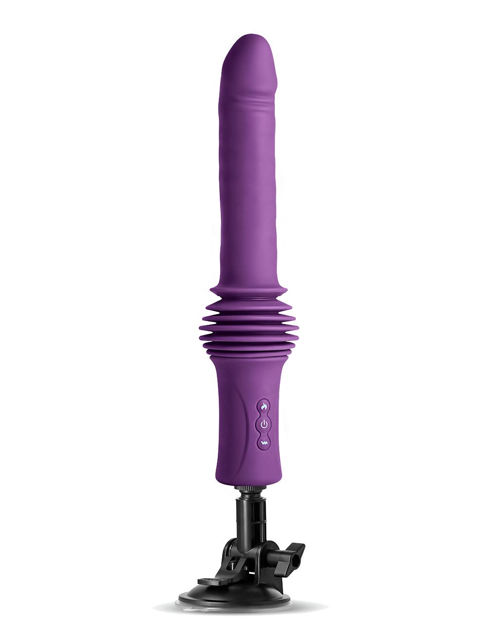 Inya Super Stroker Thrusting Vibrator - Purple - w/Mount