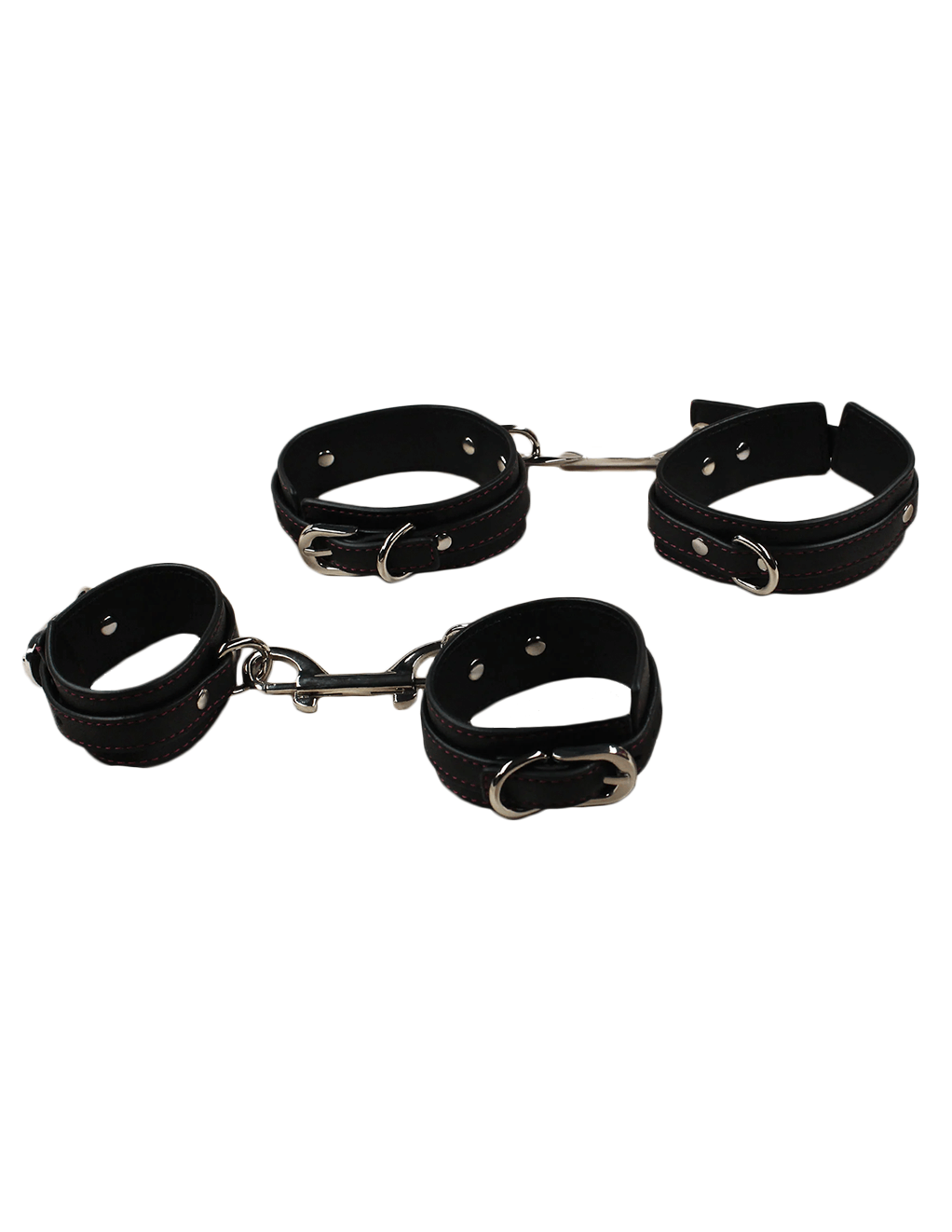 Edonista Isa Refined Restraint 9pc Bondage Set - Handcuffs, Ankle Cuffs and Restraint Hooks