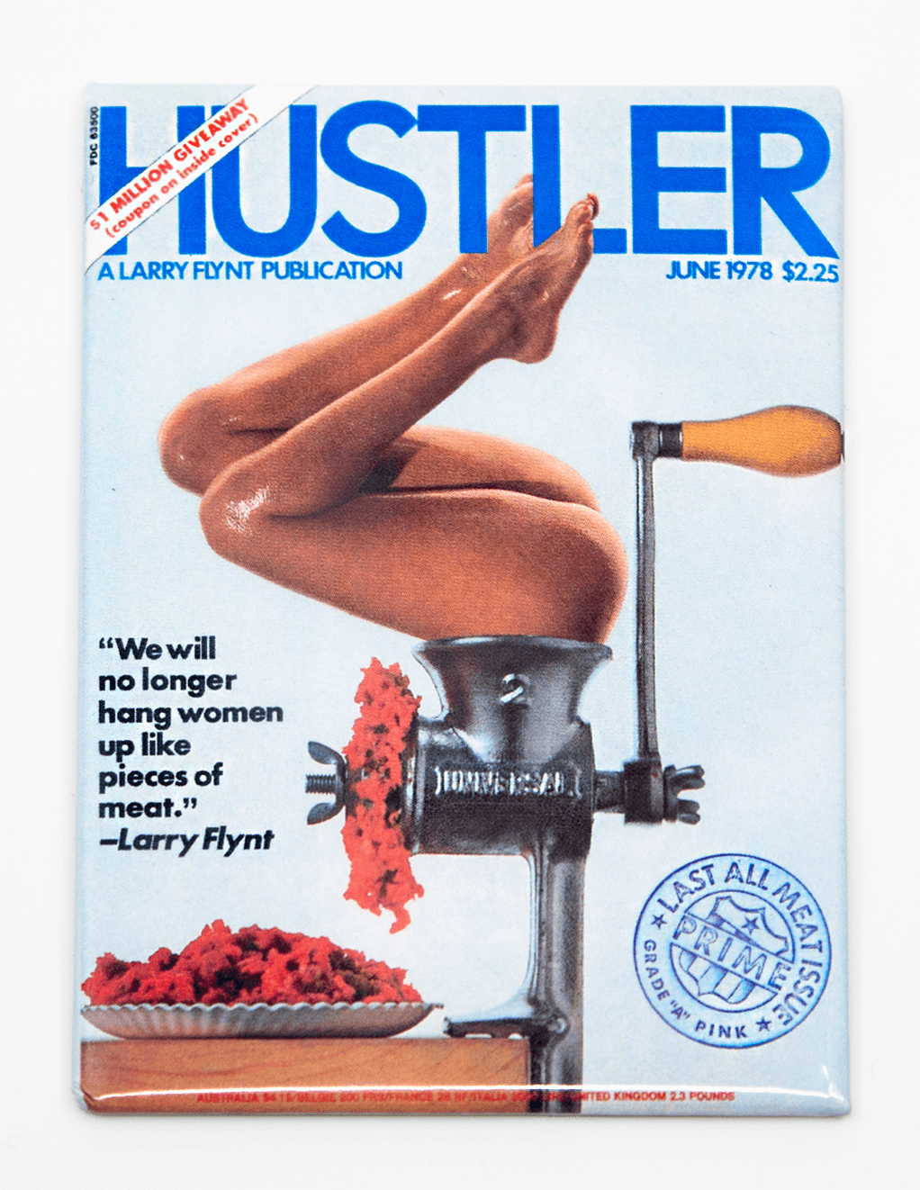 HUSTLER Magazine Cover Magnet June 1978