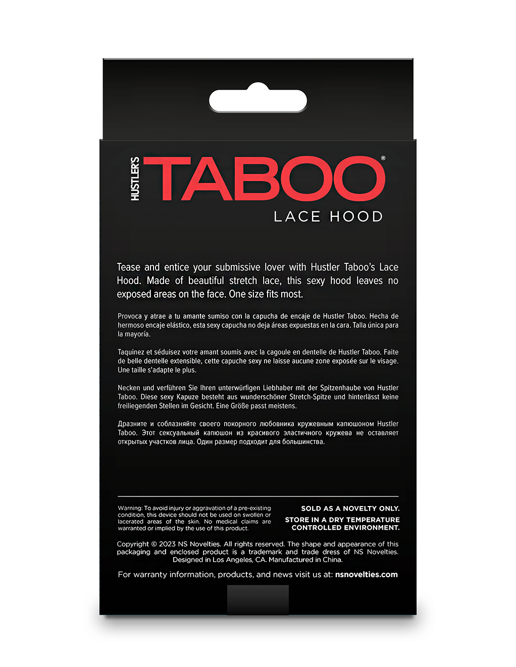 Taboo Lace Hood - Box - Back