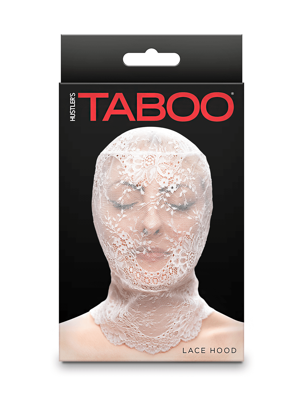 Taboo Lace Hood - White - Box - Front