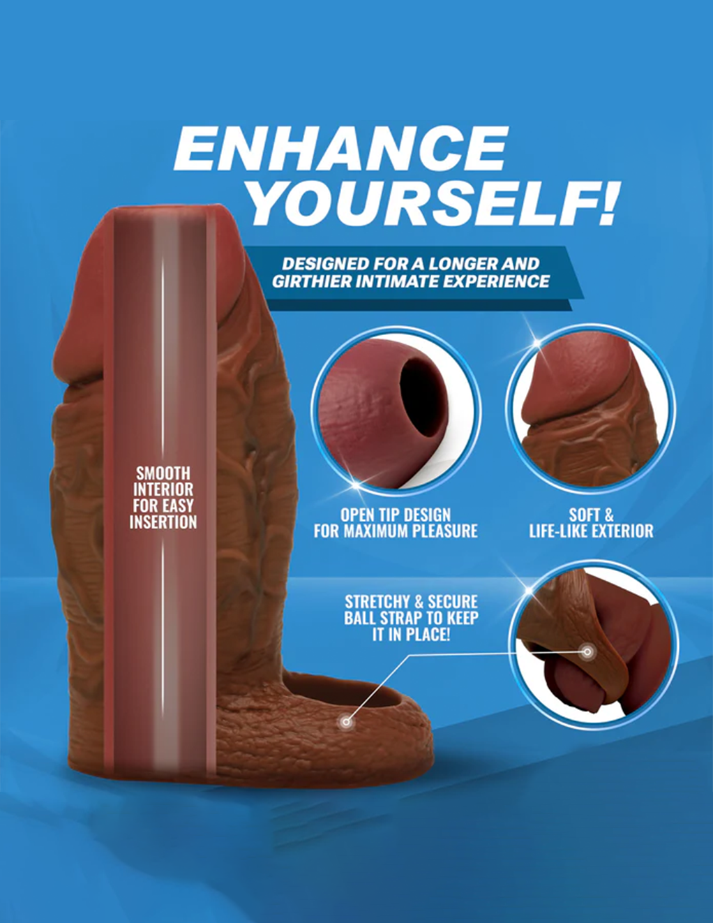 Jock Silicone Enhancer w. Ballstrap Open Tip