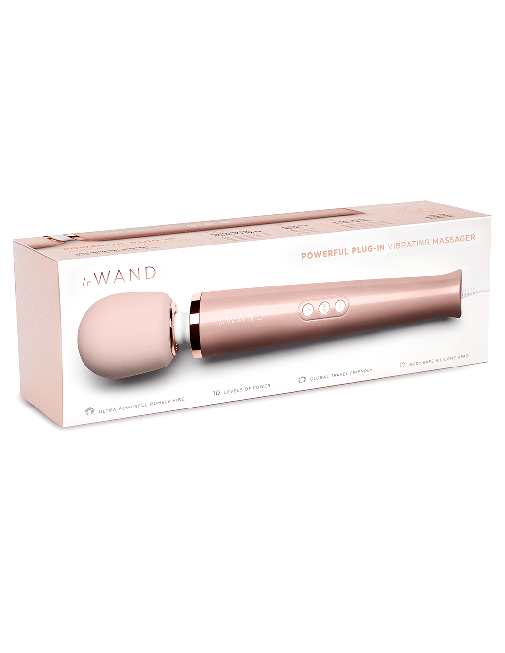 Le Wand Plug-In Wand Massager - Rose Gold - Box