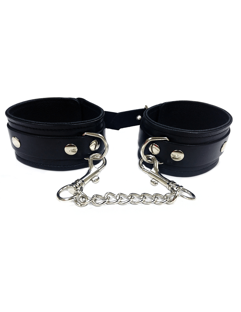 Rouge Leather Ankle Cuffs - Black - Main