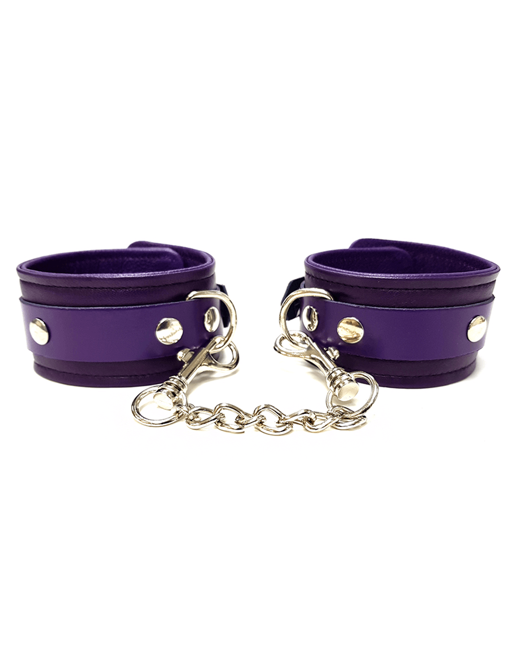 Rouge Leather Wrist Cuffs - Purple - Main