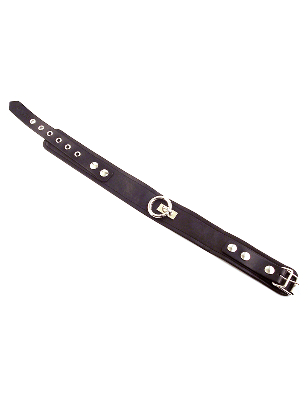Rouge Leather Collar - Black - Flat